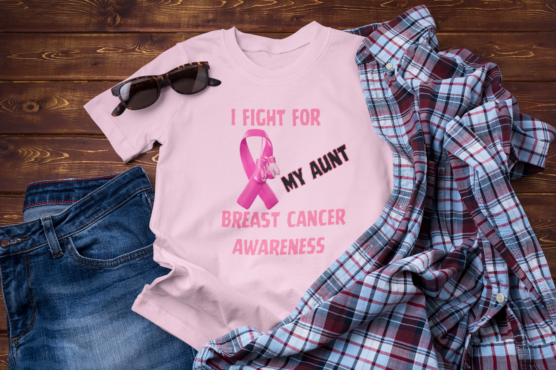 I Fight For Aunt Short Sleeve Shirt