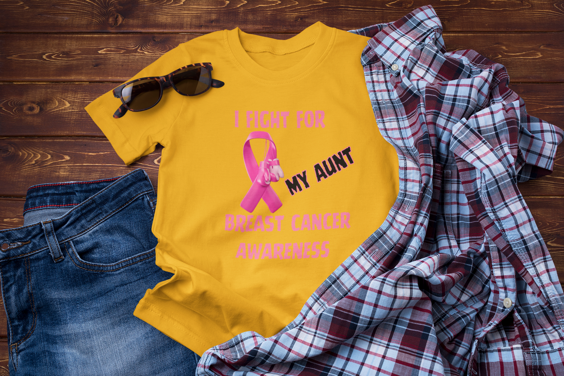 I Fight For Aunt Short Sleeve Shirt