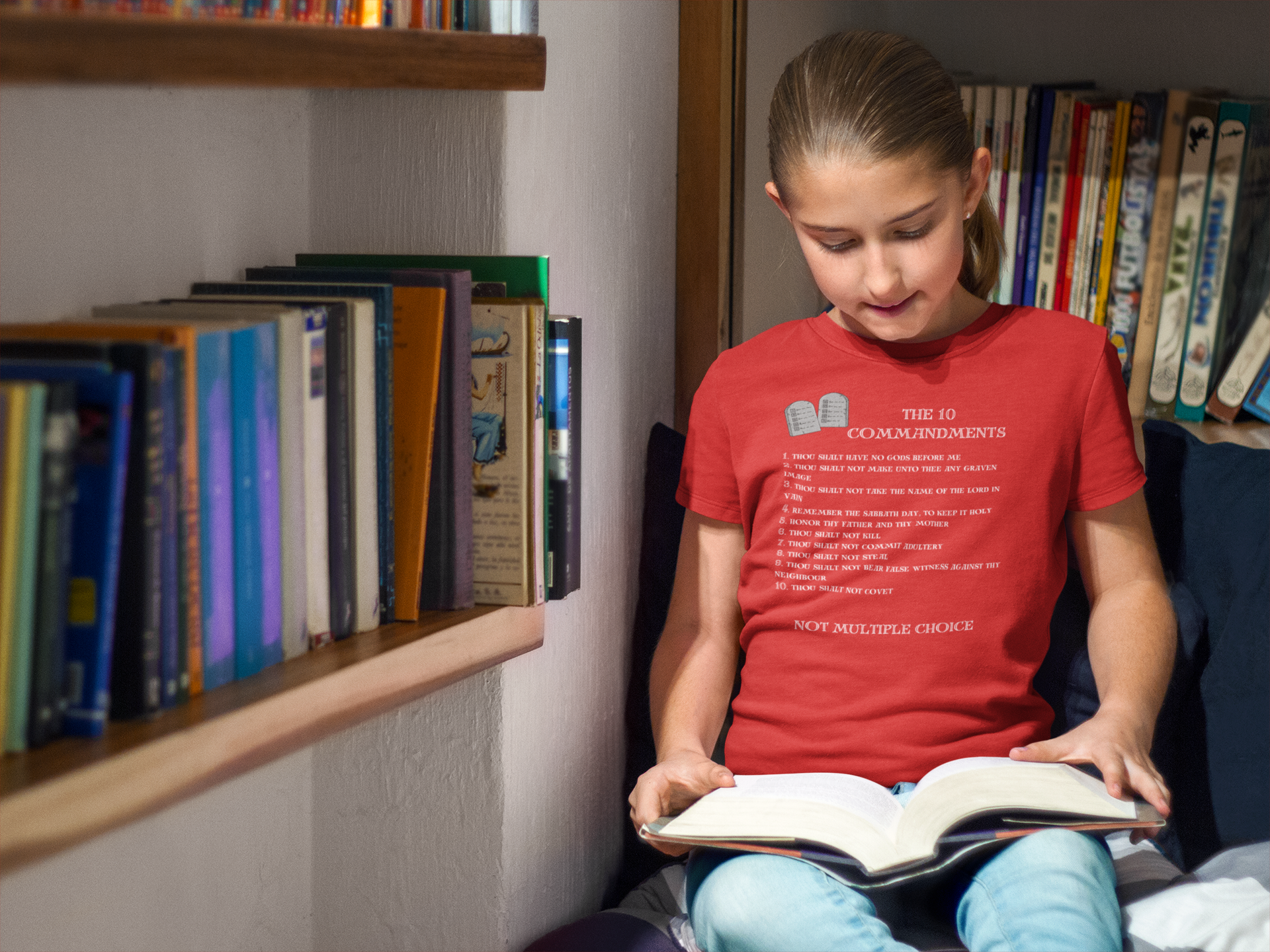 The 10 Commandments Youth Short Sleeve - White