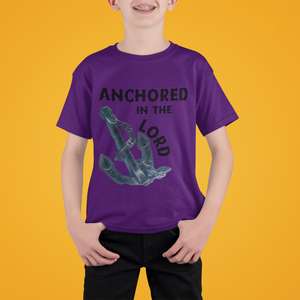 Anchored in the Lord Youth Short Sleeve - Black