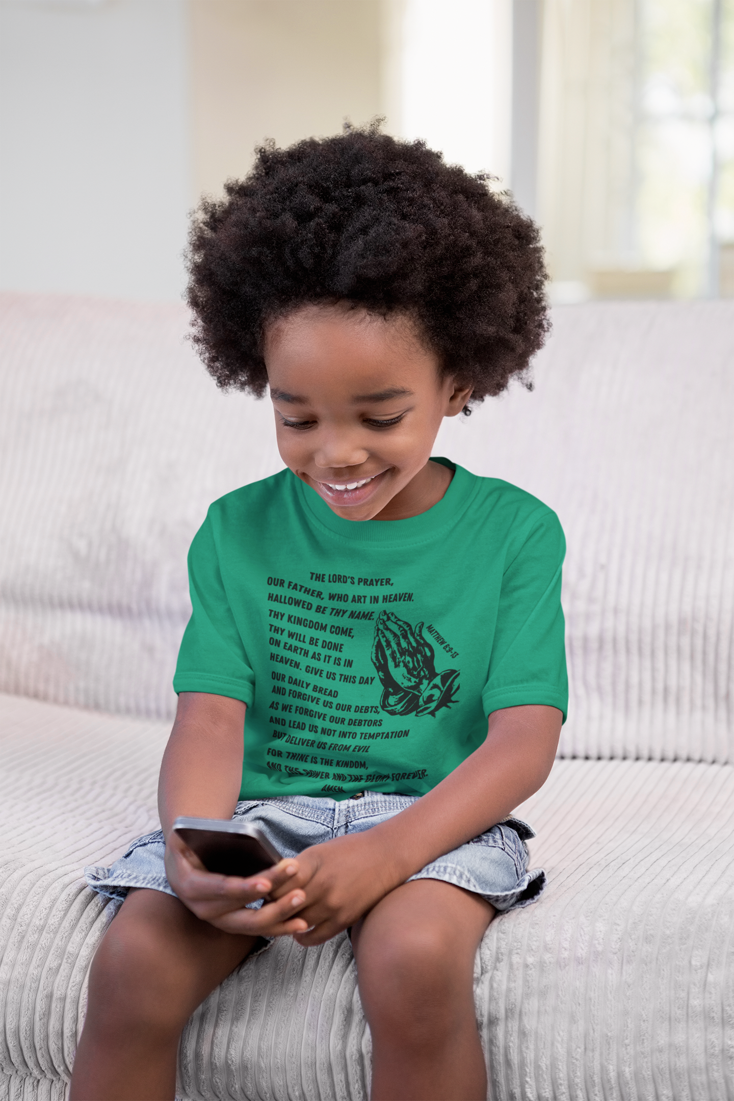 Lord's Prayer Toddler Short Sleeve - Black