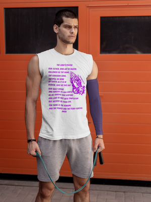 Lord's Prayer Sleeveless Shirt Purple