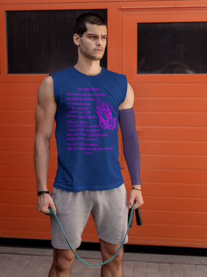 Lord's Prayer Sleeveless Shirt Purple