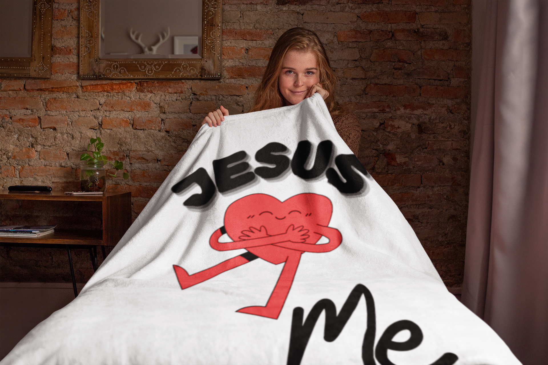 Jesus Loves Me Cozy Plush Fleece Blanket