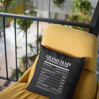 Nutrition Facts Pillow - Grand Dad - White
