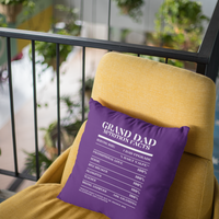 Nutrition Facts Pillow - Grand Dad - White
