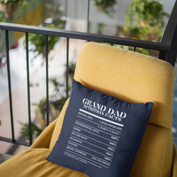 Nutrition Facts Pillow - Grand Dad - White