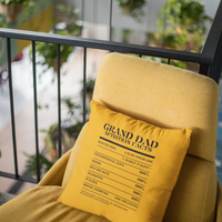 Nutrition Facts Pillow - Grand Dad - Black