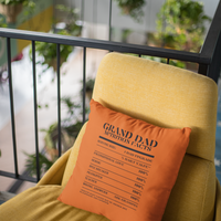 Nutrition Facts Pillow - Grand Dad - Black