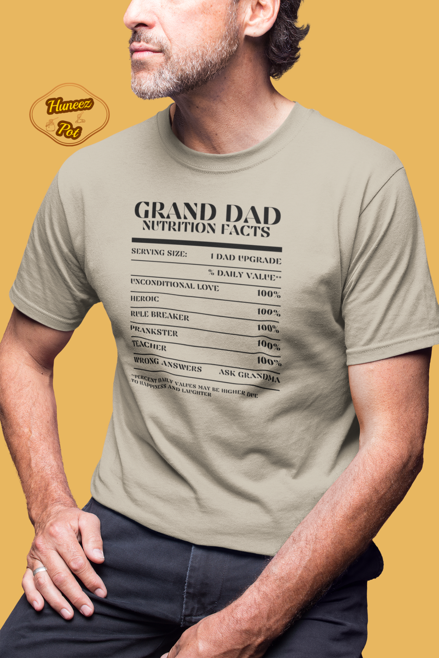 Nutrition Facts T-Shirt SS - Grand Dad - Black