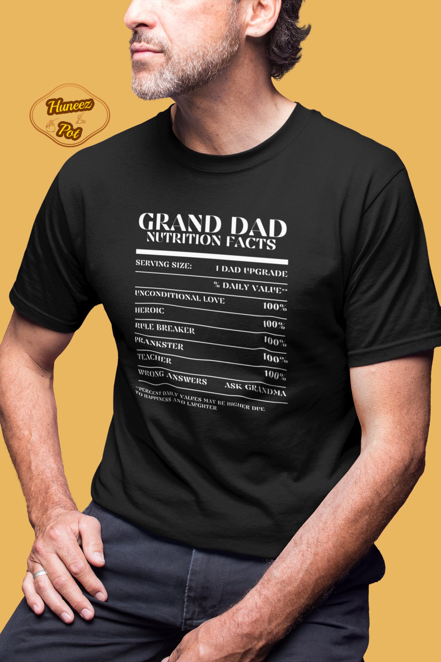 Nutrition Facts T-Shirt SS - Grand Dad - White