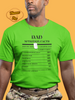 Nutrition Facts T-Shirt SS - Dad - Black
