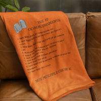 The 10 Commandments Cozy Plush Fleece Blanket - Black