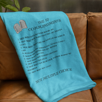 The 10 Commandments Cozy Plush Fleece Blanket - Black