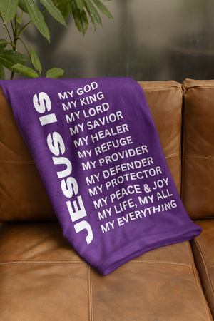 Jesus Is Cozy Plush Fleece Blanket - White