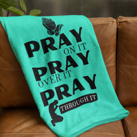 Pray On Cozy Plush Fleece Blanket
