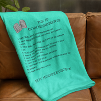 The 10 Commandments Cozy Plush Fleece Blanket - Black
