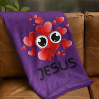 Eye Love Jesus Cozy Plush Fleece Blanket