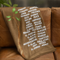 Names of God Cozy Plush Fleece Blanket - White