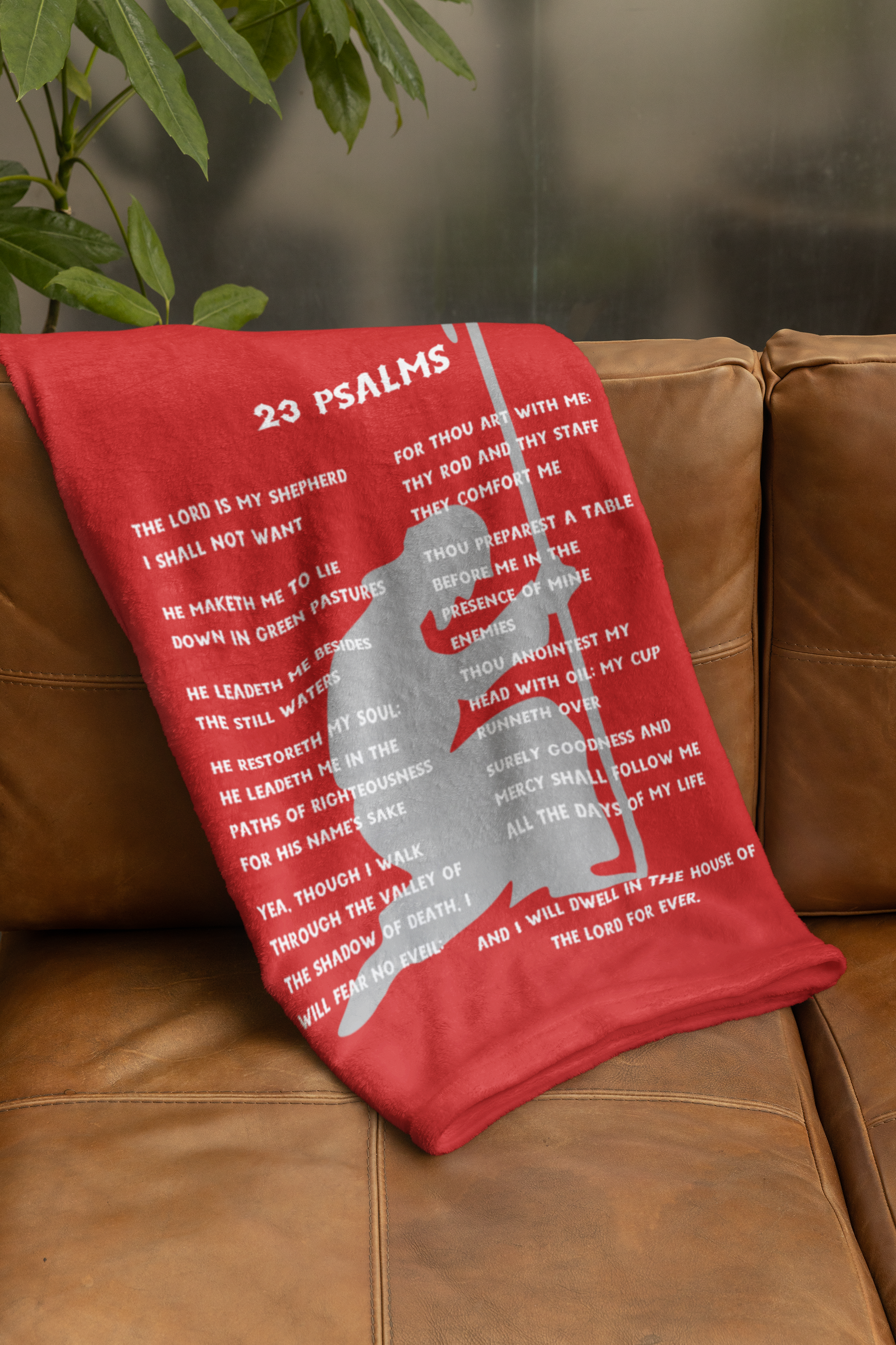 23 Psalms Cozy Plush Fleece Blanket - White