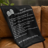 The 10 Commandments Cozy Plush Fleece Blanket - White