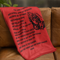 Lord's Prayer Cozy Plush Fleece Blanket - Black