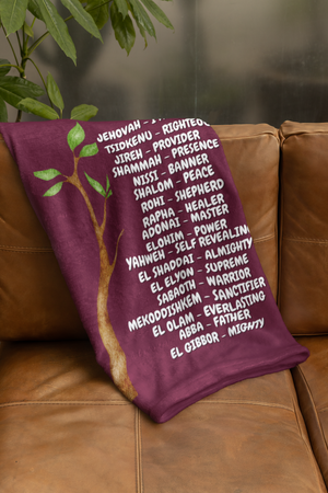 Names of God Cozy Plush Fleece Blanket - White