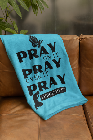 Pray On Cozy Plush Fleece Blanket