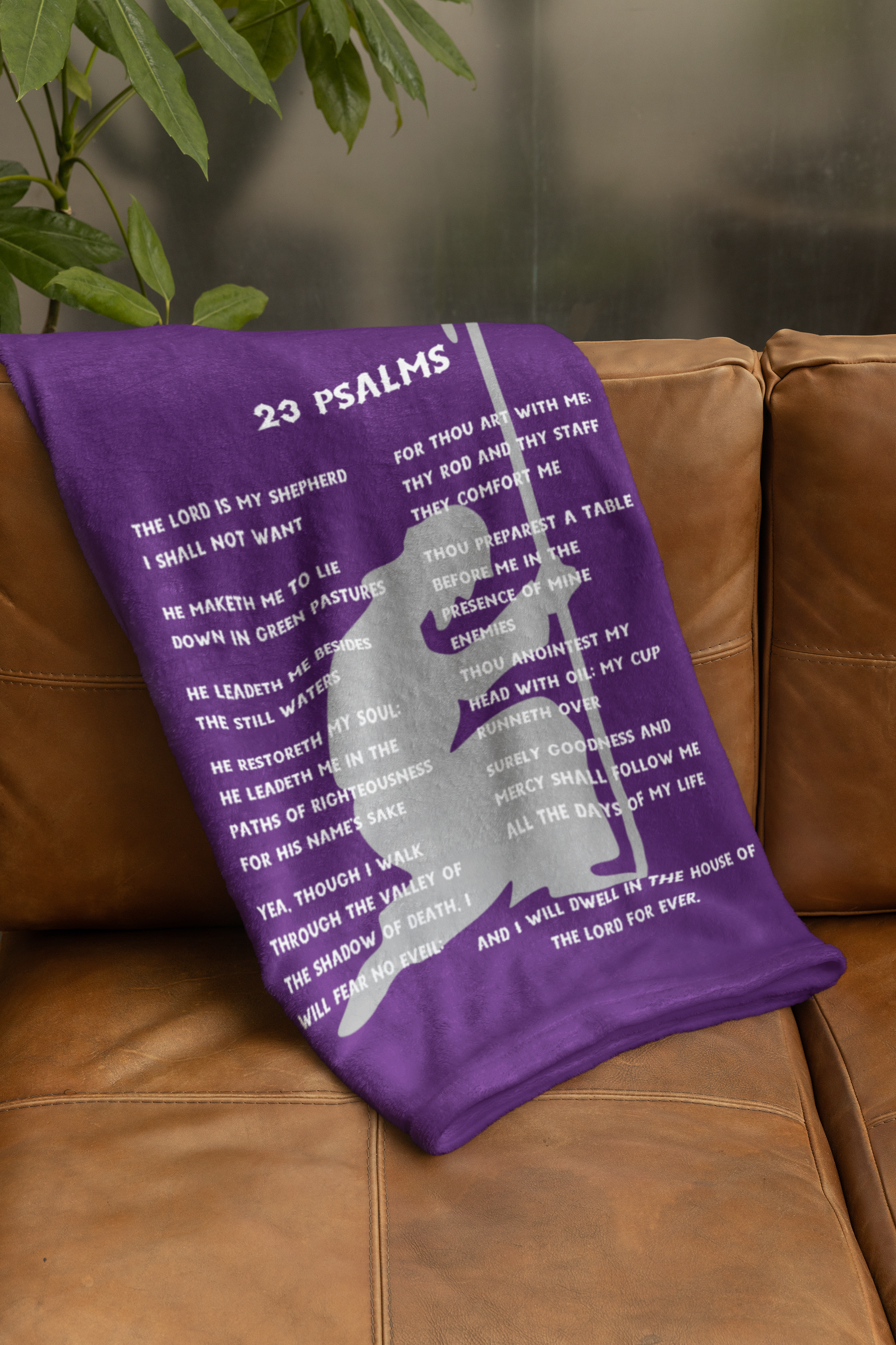 23 Psalms Cozy Plush Fleece Blanket - White