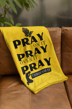 Pray On Cozy Plush Fleece Blanket