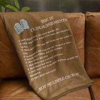 The 10 Commandments Cozy Plush Fleece Blanket - White