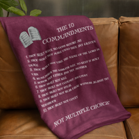 The 10 Commandments Cozy Plush Fleece Blanket - White