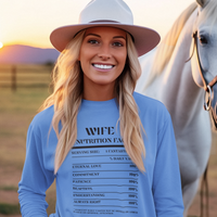 Nutrition Facts T-Shirt LS - Wife - Black