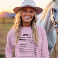 Nutrition Facts T-Shirt LS - Wife - Black