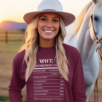 Nutrition Facts T-Shirt LS - Wife - White
