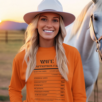 Nutrition Facts T-Shirt LS - Wife - Black
