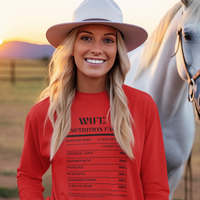 Nutrition Facts T-Shirt LS - Wife - Black