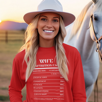 Nutrition Facts T-Shirt LS - Wife - White