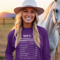 Nutrition Facts T-Shirt LS - Wife - White