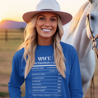 Nutrition Facts T-Shirt LS - Wife - White