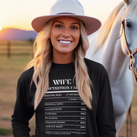 Nutrition Facts T-Shirt LS - Wife - White