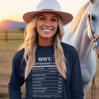 Nutrition Facts T-Shirt LS - Wife - White