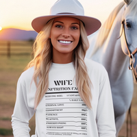 Nutrition Facts T-Shirt LS - Wife - Black