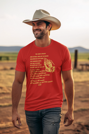 Lord's Prayer Short Sleeve T-shirt Gold