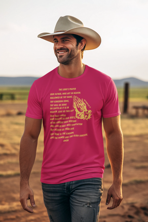 Lord's Prayer Short Sleeve T-shirt Gold