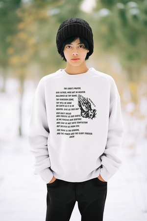 Lord's Prayer Youth Crewneck Sweatshirt - Black