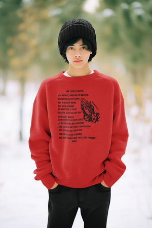 Lord's Prayer Youth Crewneck Sweatshirt - Black