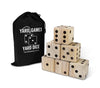 Giant wooden dice and carry case set