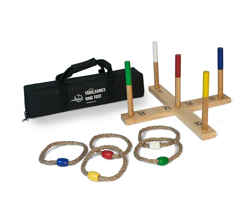 Ring toss game with carry case