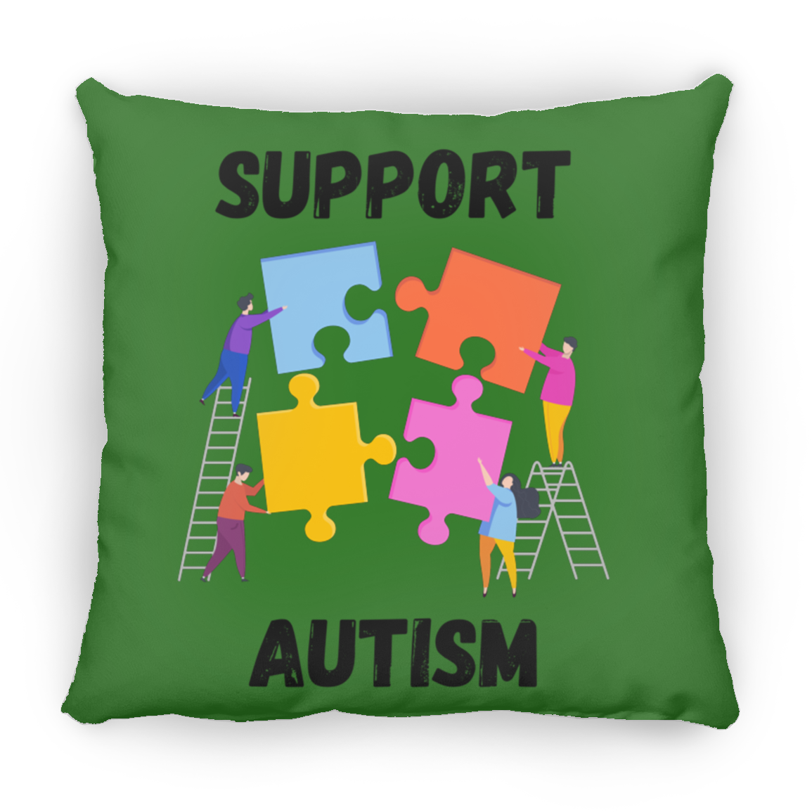 Support Autism Square Pillow